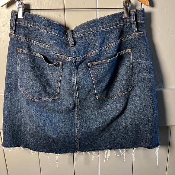 J. Crew‎ Denim Raw Edge Hem Mini Skirt Size 32 - Picture 6 of 6